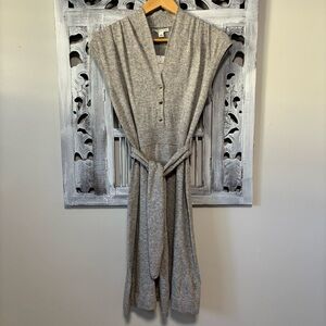 NEW Banana Republic Gray Wool Cashmere Knit Short Sleeve Sweater Dress Size S